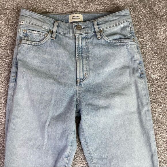 Citizens of Humanity Olivia Jeans Women's 25 Blue Slim Straight High Rise Light - Picture 2 of 14